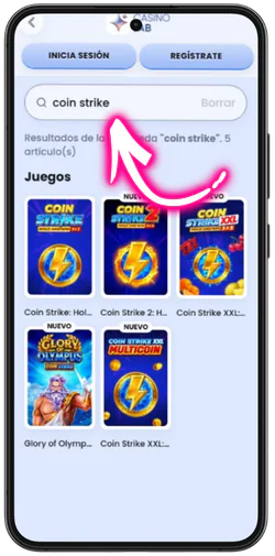 Caja del casino en el móvil con los métodos de pago y el importe del ingreso seleccionado.