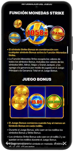 Página de reglas con la explicación de la función de monedas.