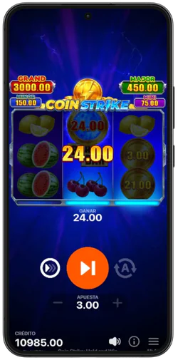 Premio de 24,00 € resuelto en pantalla tras una combinación acertada.